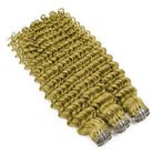 Deep Wave Luxury Natural Hair Weft – 100% Virgin Human Hair / Wig Olive Green Blonde LINKTOWIG