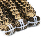 Deep Wave Luxury Natural Hair Weft – 100% Virgin Human Hair / Wig Piano Highlight Silver Grey LINKTOWIG