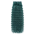 Deep Wave Luxury Natural Hair Weft – 100% Virgin Human Hair / Wig Teal Green LINKTOWIG