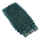 Deep Wave Luxury Natural Hair Weft – 100% Virgin Human Hair / Wig Teal Green LINKTOWIG