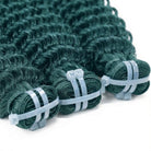 Deep Wave Luxury Natural Hair Weft – 100% Virgin Human Hair / Wig Teal Green LINKTOWIG