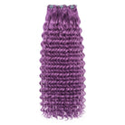 Deep Wave Luxury Natural Hair Weft – 100% Virgin Human Hair / Wig Violet Purple LINKTOWIG