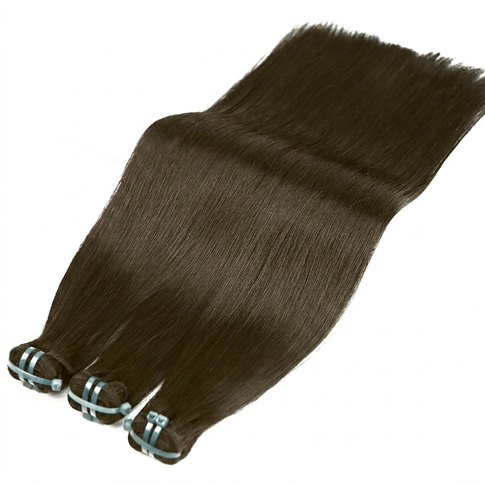 Hair Weft Luxury Natural Straight  — 100% Virgin Human Hair Extensions aramel Balayage Highlights LINKTOWIG