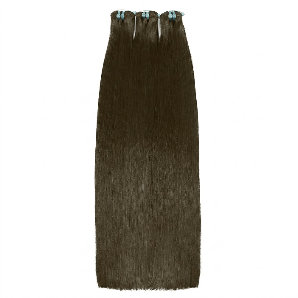 Hair Weft Luxury Natural Straight  — 100% Virgin Human Hair Extensions aramel Balayage Highlights LINKTOWIG