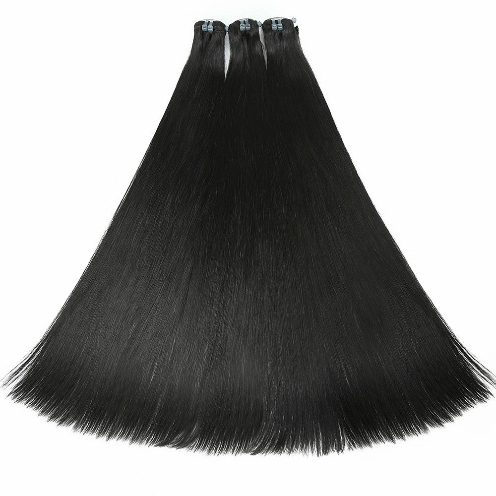 Hair Weft Luxury Natural Straight  — 100% Virgin Human Hair Extensions Black LINKTOWIG