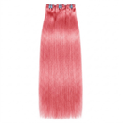 Hair Weft Luxury Natural Straight  — 100% Virgin Human Hair Extensions Bubblegum Pink LINKTOWIG