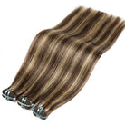 Hair Weft Luxury Natural Straight  — 100% Virgin Human Hair Extensions Chocolate Brown LINKTOWIG