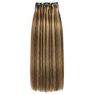 Hair Weft Luxury Natural Straight  — 100% Virgin Human Hair Extensions Chocolate Brown LINKTOWIG