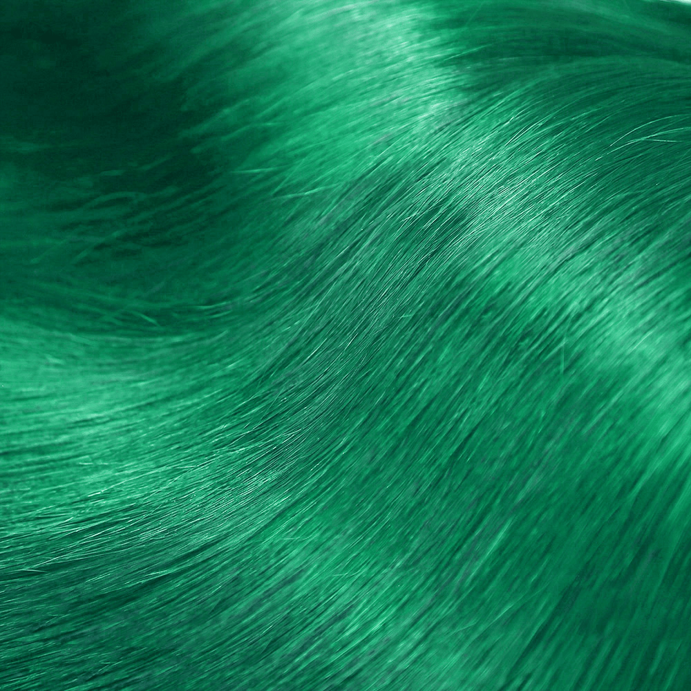 Hair Weft Luxury Natural Straight  — 100% Virgin Human Hair Extensions Dark Emerald Green LINKTOWIG