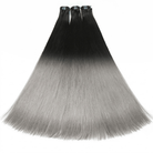 Hair Weft Luxury Natural Straight  — 100% Virgin Human Hair Extensions Dark Roots LINKTOWIG