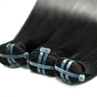 Hair Weft Luxury Natural Straight  — 100% Virgin Human Hair Extensions Dark Roots LINKTOWIG