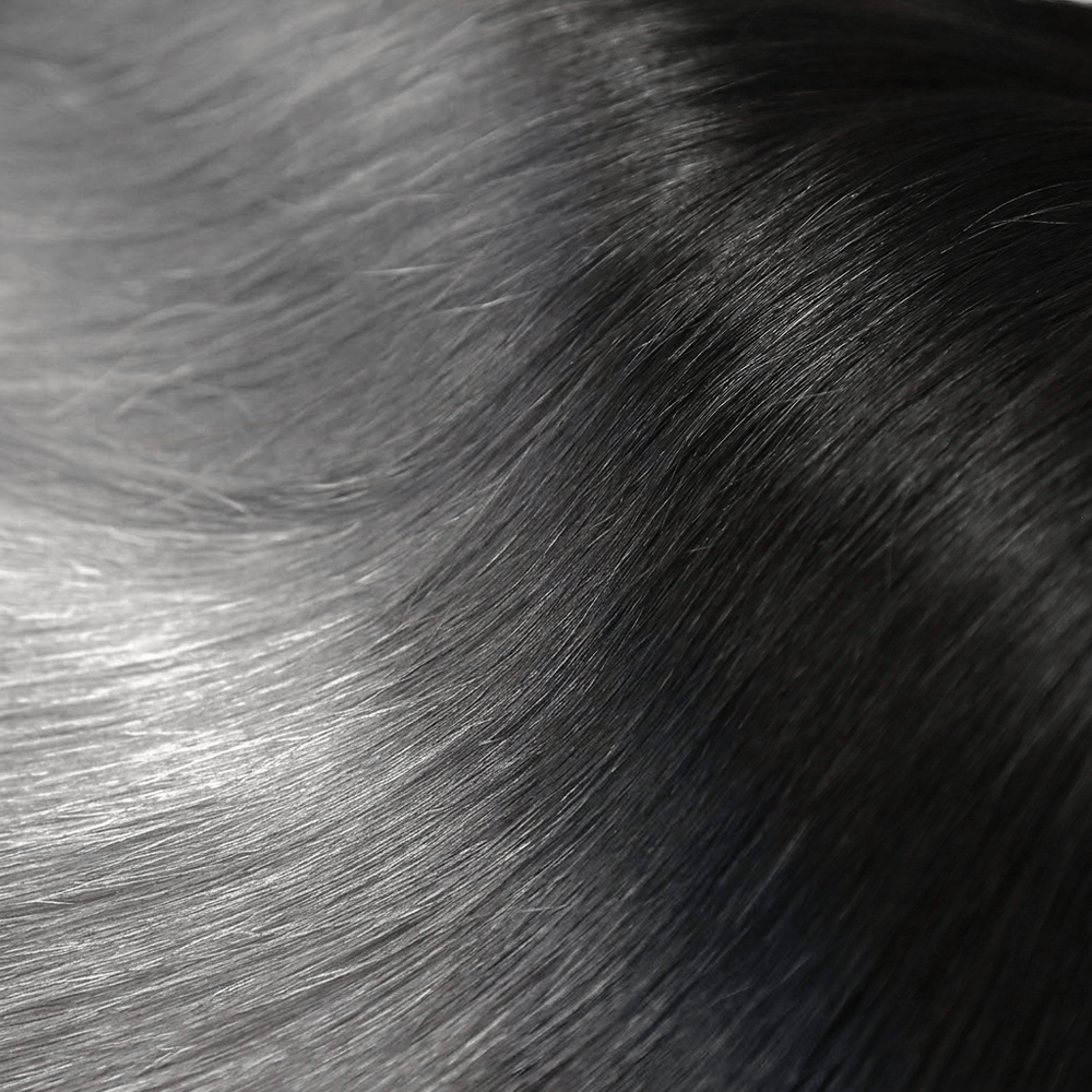 Hair Weft Luxury Natural Straight  — 100% Virgin Human Hair Extensions Dark Roots LINKTOWIG