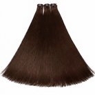 Hair Weft Luxury Natural Straight  — 100% Virgin Human Hair Extensions Espresso Brown LINKTOWIG