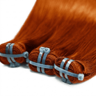 Hair Weft Luxury Natural Straight  — 100% Virgin Human Hair Extensions Ginger Orange LINKTOWIG