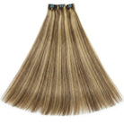 Hair Weft Luxury Natural Straight  — 100% Virgin Human Hair Extensions Honey Brown LINKTOWIG