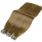 Hair Weft Luxury Natural Straight  — 100% Virgin Human Hair Extensions Medium Chestnut Brown LINKTOWIG