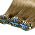 Hair Weft Luxury Natural Straight  — 100% Virgin Human Hair Extensions Medium Chestnut Brown LINKTOWIG