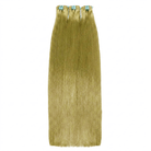 Hair Weft Luxury Natural Straight  — 100% Virgin Human Hair Extensions Olive Green Blonde LINKTOWIG