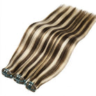 Hair Weft Luxury Natural Straight  — 100% Virgin Human Hair Extensions Piano Highlight Silver Grey LINKTOWIG