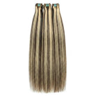 Hair Weft Luxury Natural Straight  — 100% Virgin Human Hair Extensions Piano Highlight Silver Grey LINKTOWIG