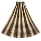 Hair Weft Luxury Natural Straight  — 100% Virgin Human Hair Extensions Piano Highlight Silver Grey LINKTOWIG