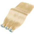 Hair Weft Luxury Natural Straight  — 100% Virgin Human Hair Extensions Platinum Blonde LINKTOWIG