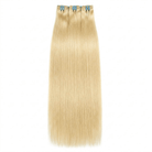 Hair Weft Luxury Natural Straight  — 100% Virgin Human Hair Extensions Platinum Blonde LINKTOWIG