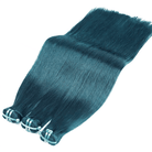 Hair Weft Luxury Natural Straight  — 100% Virgin Human Hair Extensions Teal Green LINKTOWIG