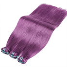 Hair Weft Luxury Natural Straight  — 100% Virgin Human Hair Extensions Violet Purple LINKTOWIG