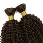 Kinky Curly 100% Raw Virgin  Human Hair Bundles - (No Weft) Bulk Hair  3 Bundles / aramel Balayage Highlights LINKTOWIG