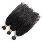 Kinky Curly 100% Raw Virgin  Human Hair Bundles - (No Weft) Bulk Hair  3 Bundles / Dark Roots LINKTOWIG