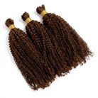 Kinky Curly 100% Raw Virgin  Human Hair Bundles - (No Weft) Bulk Hair  3 Bundles / Espresso Brown LINKTOWIG