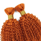 Kinky Curly 100% Raw Virgin  Human Hair Bundles - (No Weft) Bulk Hair  3 Bundles / Ginger Orange LINKTOWIG