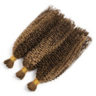 Kinky Curly 100% Raw Virgin  Human Hair Bundles - (No Weft) Bulk Hair  3 Bundles / Honey Blonde Highlights LINKTOWIG