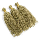 Kinky Curly 100% Raw Virgin  Human Hair Bundles - (No Weft) Bulk Hair  3 Bundles / Olive Green Blonde LINKTOWIG