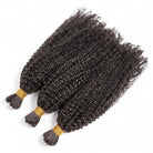 Kinky Curly 100% Raw Virgin  Human Hair Bundles - (No Weft) Bulk Hair 3 Bundles / Silver Grey LINKTOWIG