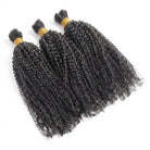 Kinky Curly 100% Raw Virgin  Human Hair Bundles - (No Weft) Bulk Hair 3 Bundles / Silver Grey LINKTOWIG
