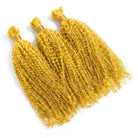 Kinky Curly 100% Raw Virgin  Human Hair Bundles - (No Weft) Bulk Hair  3 Bundles / Yellow LINKTOWIG