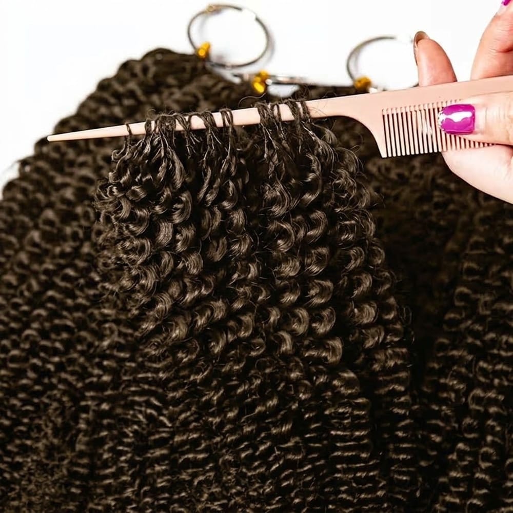 Kinky Curly Hair Bundles / Feather Hair Extensions — 100% Virgin Human Hair / aramel Balayage Highlights LINKTOWIG