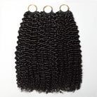 Kinky Curly Hair Bundles / Feather Hair Extensions — 100% Virgin Human Hair / Black LINKTOWIG