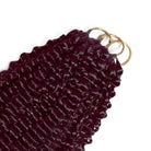 Kinky Curly Hair Bundles / Feather Hair Extensions — 100% Virgin Human Hair / Burgundy LINKTOWIG