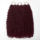 Kinky Curly Hair Bundles / Feather Hair Extensions — 100% Virgin Human Hair / Burgundy LINKTOWIG