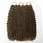 Kinky Curly Hair Bundles / Feather Hair Extensions — 100% Virgin Human Hair / Chocolate Brown LINKTOWIG