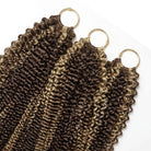 Kinky Curly Hair Bundles / Feather Hair Extensions — 100% Virgin Human Hair / Chocolate Brown LINKTOWIG