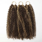 Kinky Curly Hair Bundles / Feather Hair Extensions — 100% Virgin Human Hair / Chocolate Brown LINKTOWIG