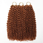 Kinky Curly Hair Bundles / Feather Hair Extensions — 100% Virgin Human Hair / Copper Orange LINKTOWIG