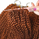 Kinky Curly Hair Bundles / Feather Hair Extensions — 100% Virgin Human Hair / Copper Orange LINKTOWIG