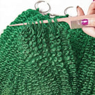 Kinky Curly Hair Bundles / Feather Hair Extensions — 100% Virgin Human Hair / Dark Emerald Green LINKTOWIG