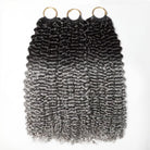 Kinky Curly Hair Bundles / Feather Hair Extensions — 100% Virgin Human Hair / Dark Roots LINKTOWIG