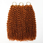 Kinky Curly Hair Bundles / Feather Hair Extensions — 100% Virgin Human Hair / Ginger Orange LINKTOWIG